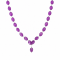 Collar Beautiful Purple en Piedra Murano Morada Ovalada