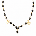 Collar Black Drop en Piedra Murano Negra Facetada