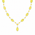 Collar Bright Yellow en Piedra Murano Amarilla Ovalada