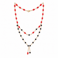 Collar DarkStone en Cristales Facetados Rojos y Negros
