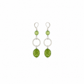 Aretes Frosty Green con Cristales Verdes