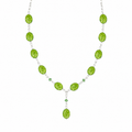 Collar Frosty Green en Piedra Murano Verde Ovalada