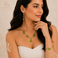 Juego GREEN SUMMER | Collar, Pulsera y Aretes | Zarela Creaciones