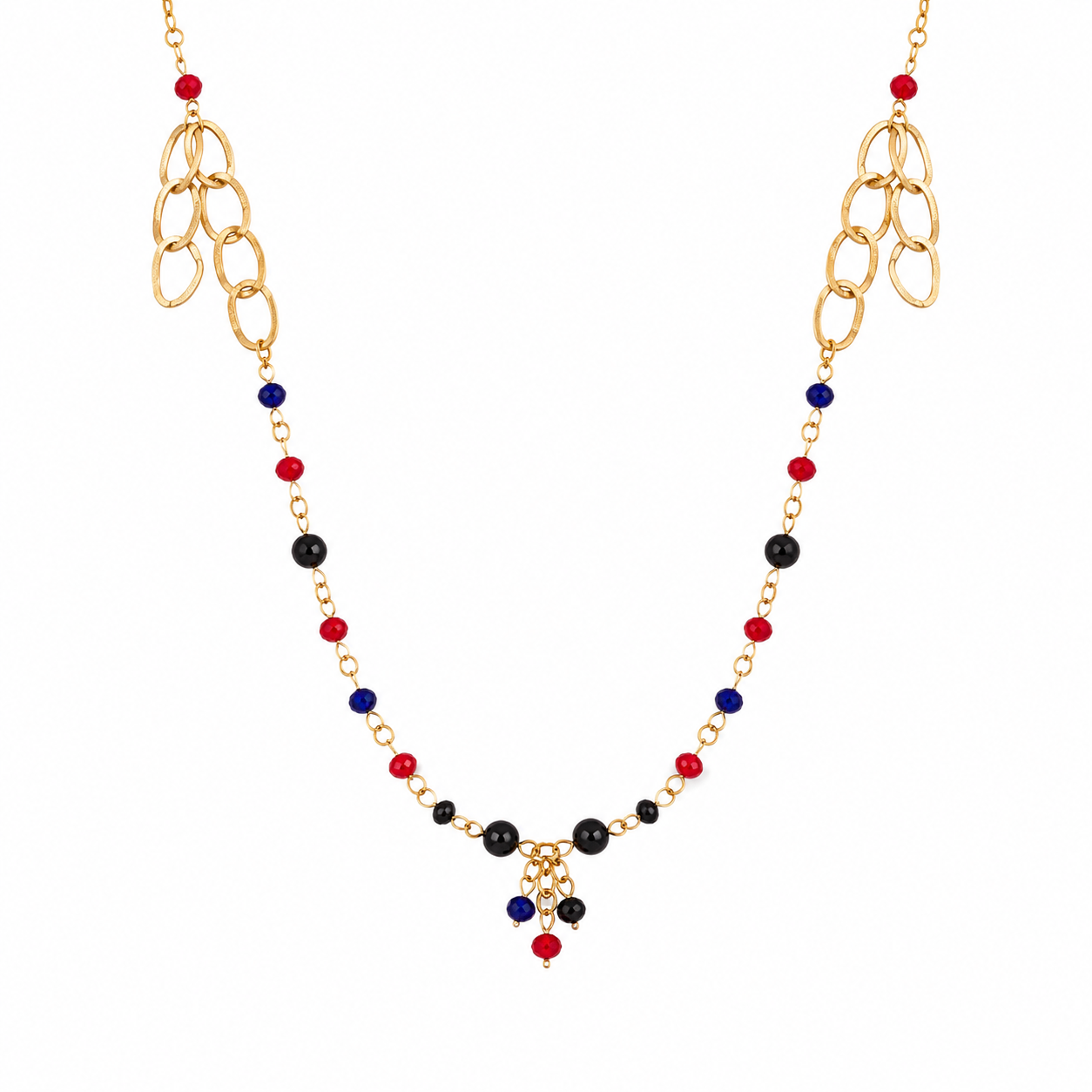 Collar Jewerly Color con Cristales Facetados Multicolor