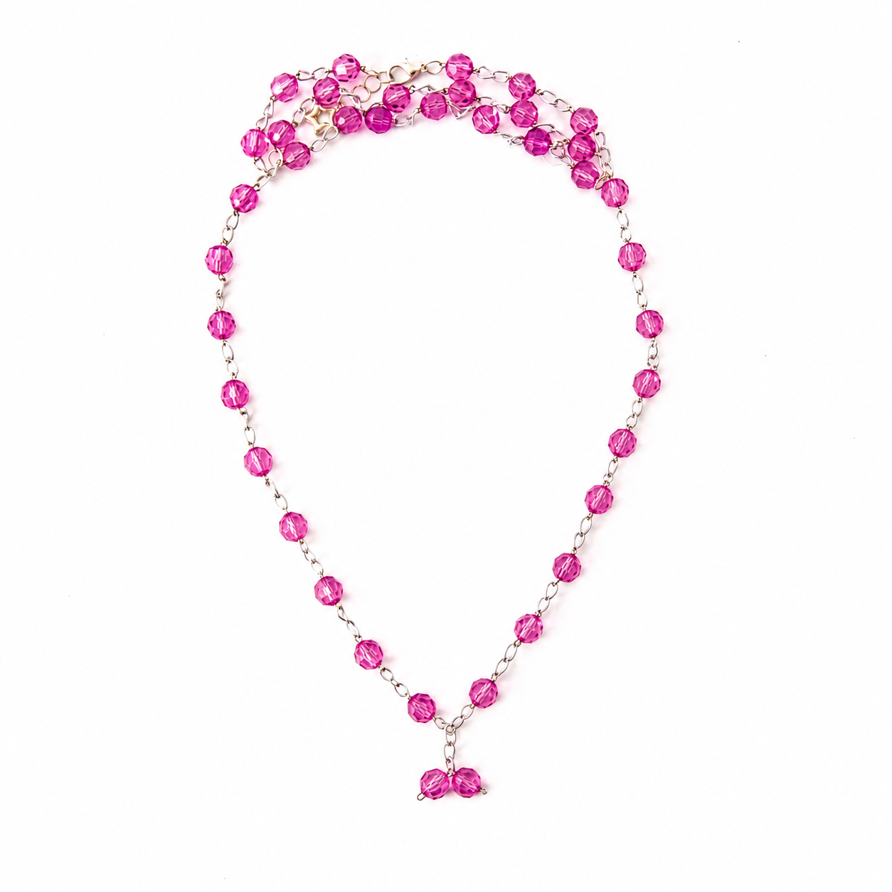 Collar Light Purple en Cristales Facetados Lavanda