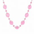 Collar Light Rose en Piedra Murano Rosa Grabada