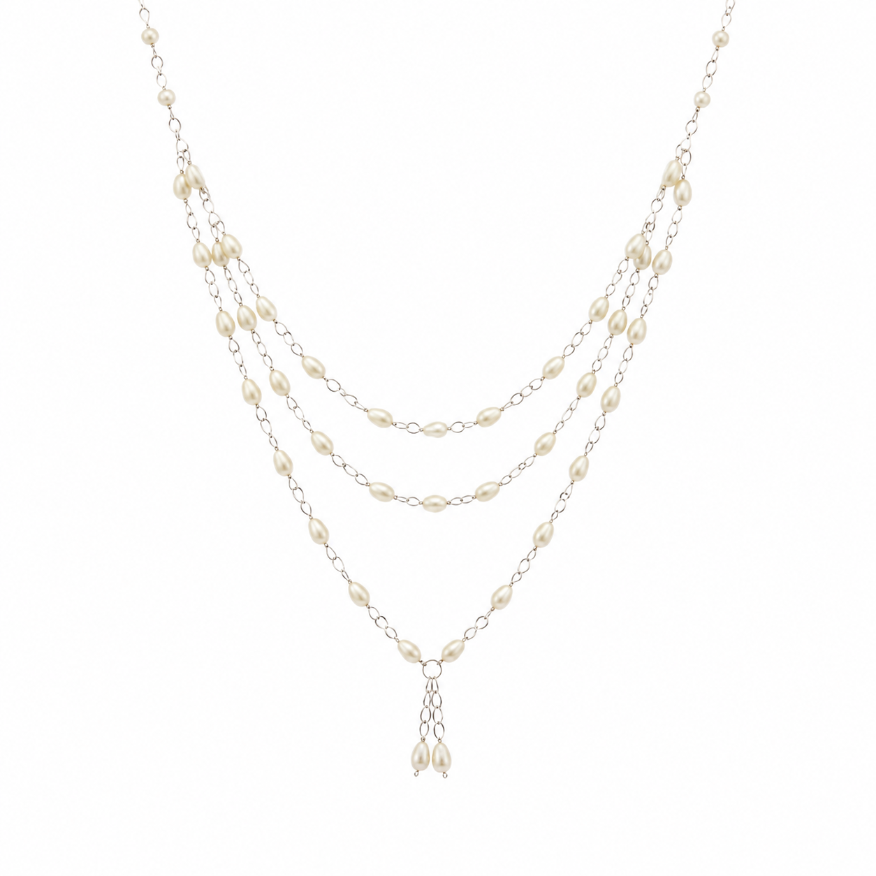 Collar Nacre Pearl de Perlas Sintéticas en Múltiples Capas