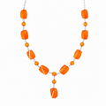Collar Orange Stone en Piedra Murano Naranja