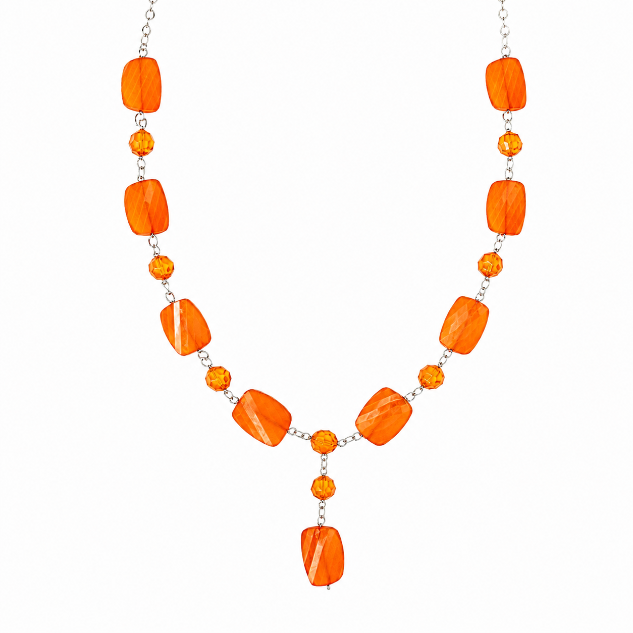 Collar Orange Stone en Piedra Murano Naranja