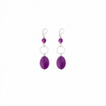 Aretes Purple Diamond en Piedra Murano Violeta Facetada
