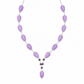 Collar Purple Home en Piedra Murano Lila Ovalada