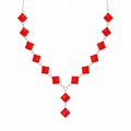 Collar Red Jewel en Piedra Murano Roja Facetada
