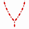 Collar Red Petal en Piedra Murano Roja Facetada