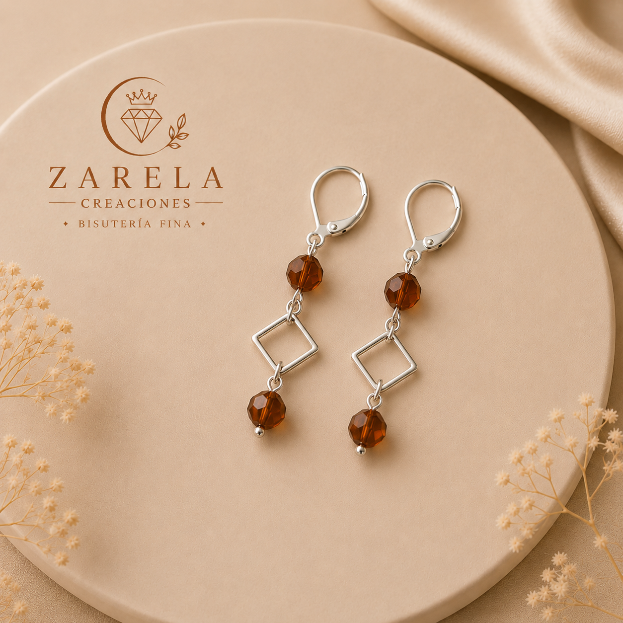 Juego Confessions SHINY STONE | Collar, Pulsera y Aretes | Zarela Creaciones