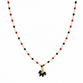 Collar Stone Dark Red en Piedra Murano Roja y Negra