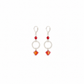 Aretes Strawberry en Cristales Facetados Rojos