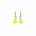 Aretes Yellow Spring en Cristal Amarillo Geométrico